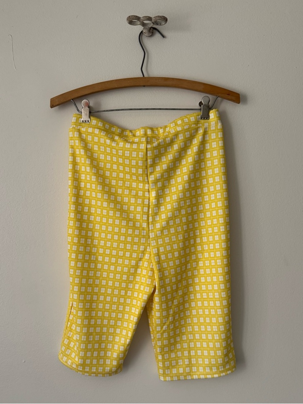 Women’s Yellow Check Bike Shorts by Which We Want.